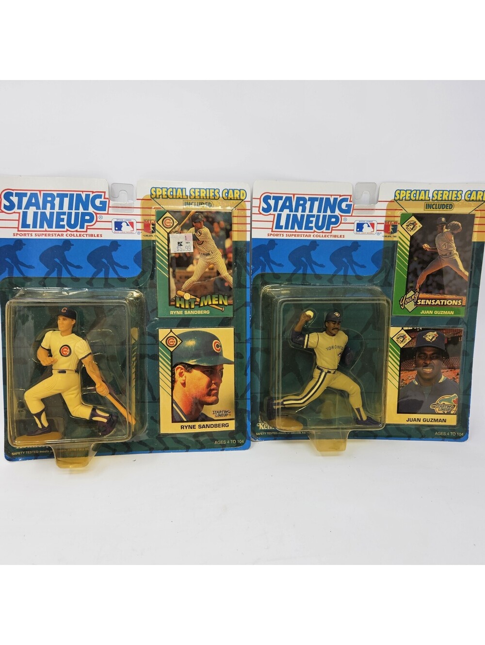 Lot 2 MLB Starting Lineup '93 Superstar Collection Ryne Sandberg & Juan Guzman